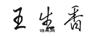 駱恆光王生香行書個性簽名怎么寫