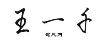 駱恆光王一千行書個性簽名怎么寫