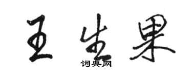 駱恆光王生果行書個性簽名怎么寫