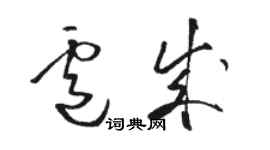 駱恆光盧成草書個性簽名怎么寫