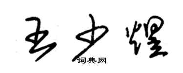 朱錫榮王少煜草書個性簽名怎么寫