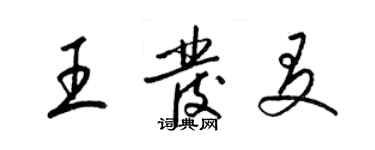 梁錦英王發友草書個性簽名怎么寫