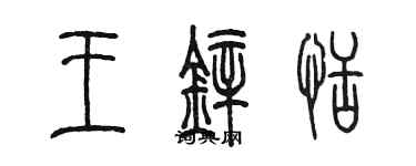 陳墨王鋅恬篆書個性簽名怎么寫