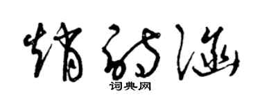 曾慶福趙詩涵草書個性簽名怎么寫