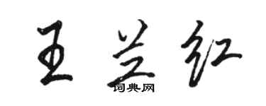 駱恆光王蘭紅行書個性簽名怎么寫