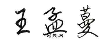 駱恆光王孟蔓行書個性簽名怎么寫