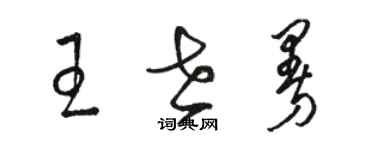 駱恆光王世曼草書個性簽名怎么寫