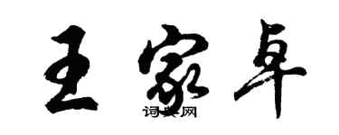 胡問遂王家卓行書個性簽名怎么寫
