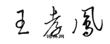 駱恆光王孝鳳草書個性簽名怎么寫