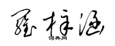 梁錦英羅梓涵草書個性簽名怎么寫