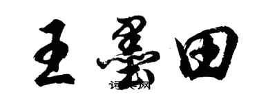胡問遂王墨田行書個性簽名怎么寫