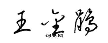 梁錦英王金鵑草書個性簽名怎么寫