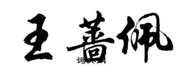 胡問遂王薔佩行書個性簽名怎么寫