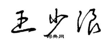 曾慶福王少浪草書個性簽名怎么寫