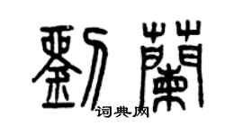 曾慶福劉蘭篆書個性簽名怎么寫