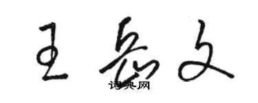 駱恆光王岳文草書個性簽名怎么寫