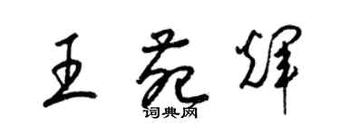 梁錦英王苑輝草書個性簽名怎么寫