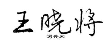 曾慶福王曉將行書個性簽名怎么寫