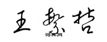 梁錦英王繁哲草書個性簽名怎么寫