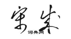 駱恆光宋成草書個性簽名怎么寫