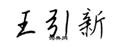 王正良王引新行書個性簽名怎么寫