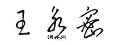 駱恆光王永密草書個性簽名怎么寫