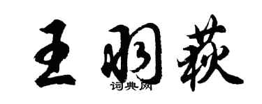 胡問遂王羽荻行書個性簽名怎么寫