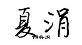 王正良夏涓行書個性簽名怎么寫