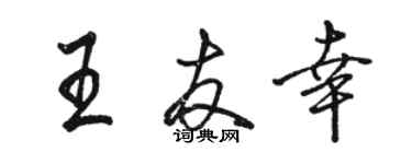 駱恆光王友幸行書個性簽名怎么寫