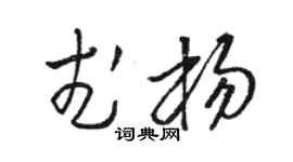 駱恆光武楊草書個性簽名怎么寫