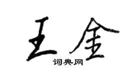 王正良王金行書個性簽名怎么寫