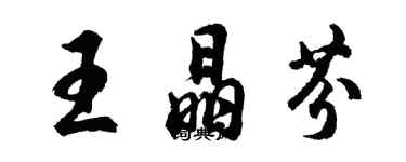 胡問遂王晶芬行書個性簽名怎么寫