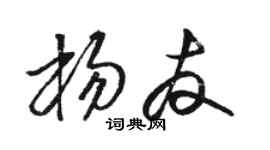駱恆光楊友草書個性簽名怎么寫