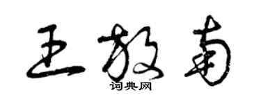 曾慶福王放南草書個性簽名怎么寫