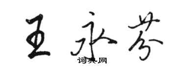 駱恆光王永芬行書個性簽名怎么寫