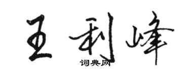 駱恆光王利峰行書個性簽名怎么寫