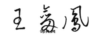 駱恆光王劍鳳草書個性簽名怎么寫