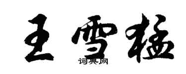 胡問遂王雪猛行書個性簽名怎么寫