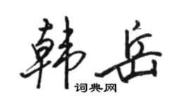 駱恆光韓岳行書個性簽名怎么寫