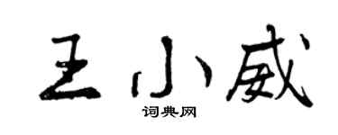 曾慶福王小威行書個性簽名怎么寫