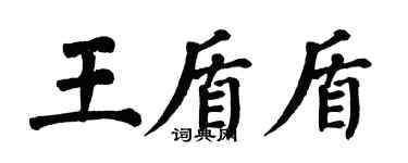 翁闓運王盾盾楷書個性簽名怎么寫