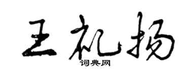 曾慶福王禮揚行書個性簽名怎么寫