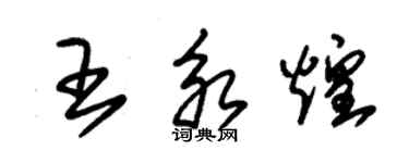 朱錫榮王永煌草書個性簽名怎么寫