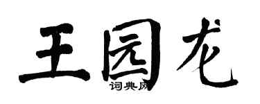 翁闓運王園龍楷書個性簽名怎么寫