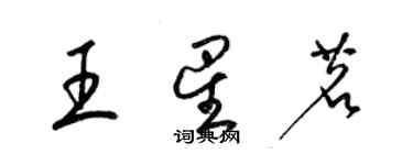 梁錦英王星茗草書個性簽名怎么寫