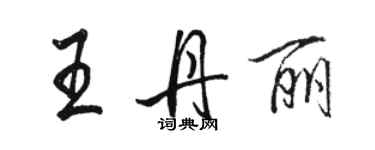 駱恆光王丹麗行書個性簽名怎么寫