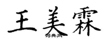 丁謙王美霖楷書個性簽名怎么寫