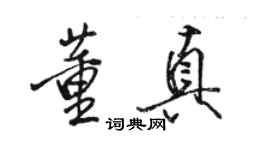 駱恆光董真行書個性簽名怎么寫