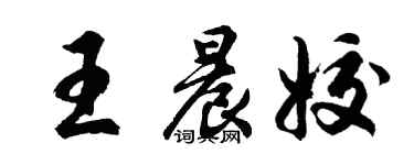 胡問遂王晨姣行書個性簽名怎么寫