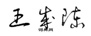 曾慶福王成陳草書個性簽名怎么寫